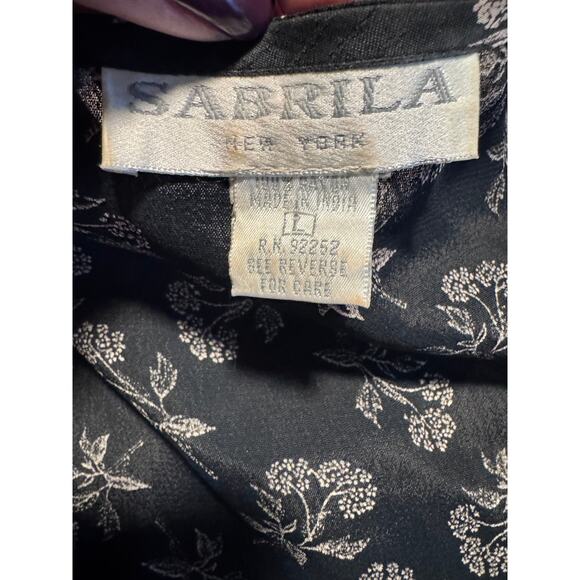 Vintage 80s SABRILA New York Floral Button Front Maxi Dress Large - Elaine Style - Picture 9 of 11